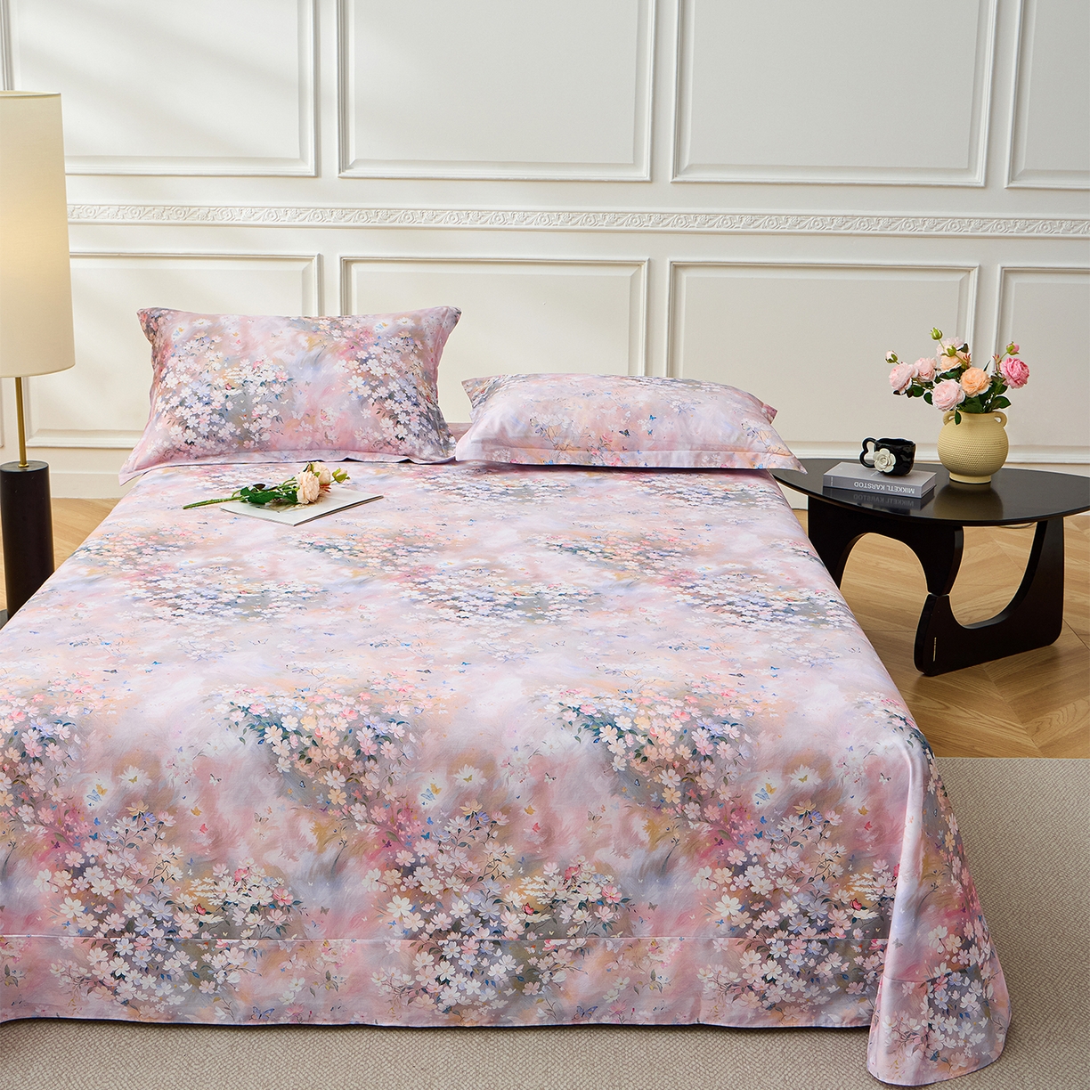 91家纺网 家纺一手货源 找家纺 元元家居（元元被业） 2026新款全棉13372套件及单品【印花款】-单床单 时光