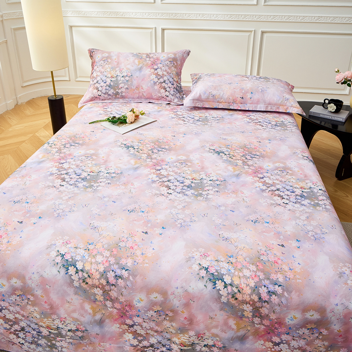 91家纺网 家纺一手货源 找家纺 元元家居（元元被业） 2026新款全棉13372套件及单品【印花款】-单床单 时光