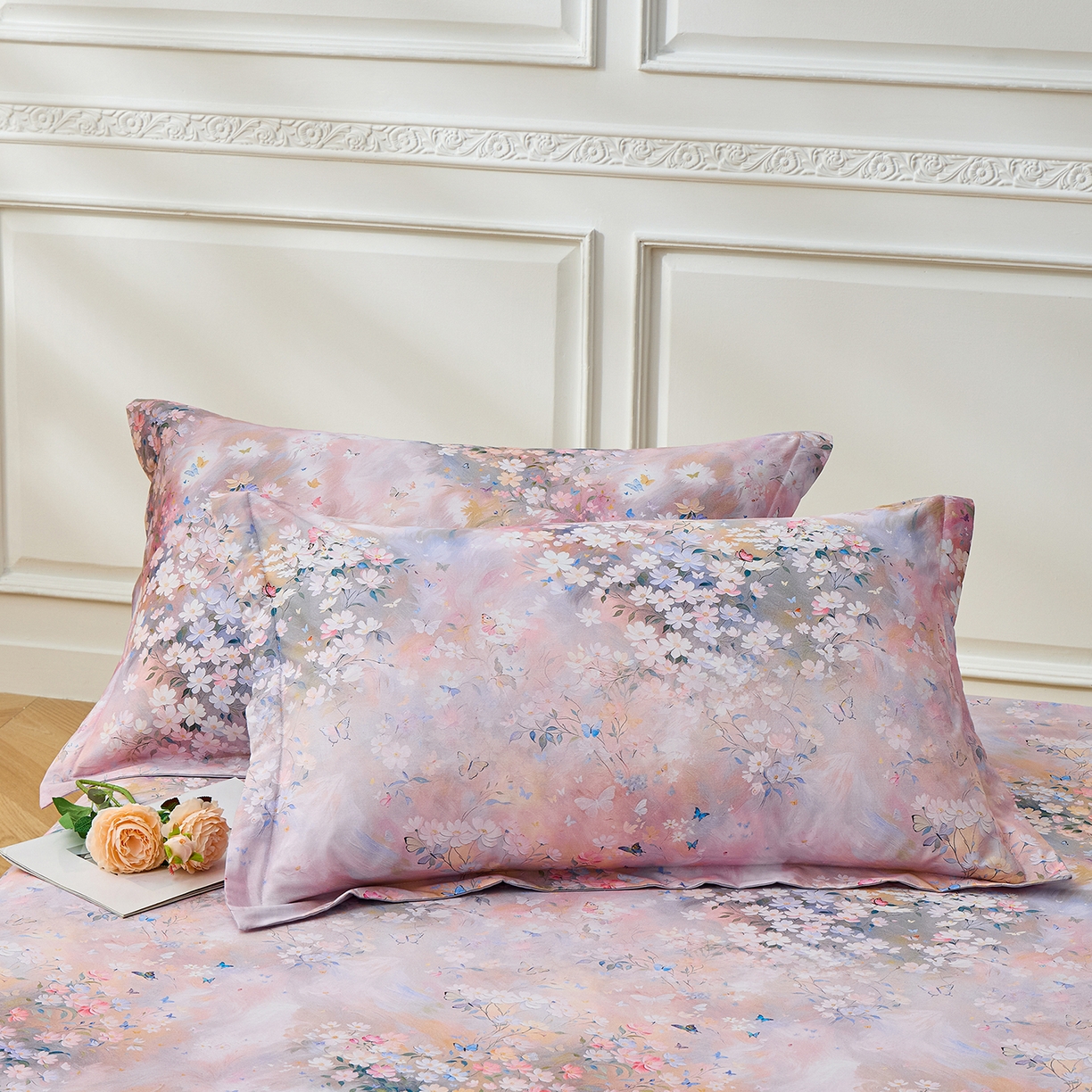 91家纺网 家纺一手货源 找家纺 元元家居（元元被业） 2026新款全棉13372套件及单品【印花款】-单床单 时光