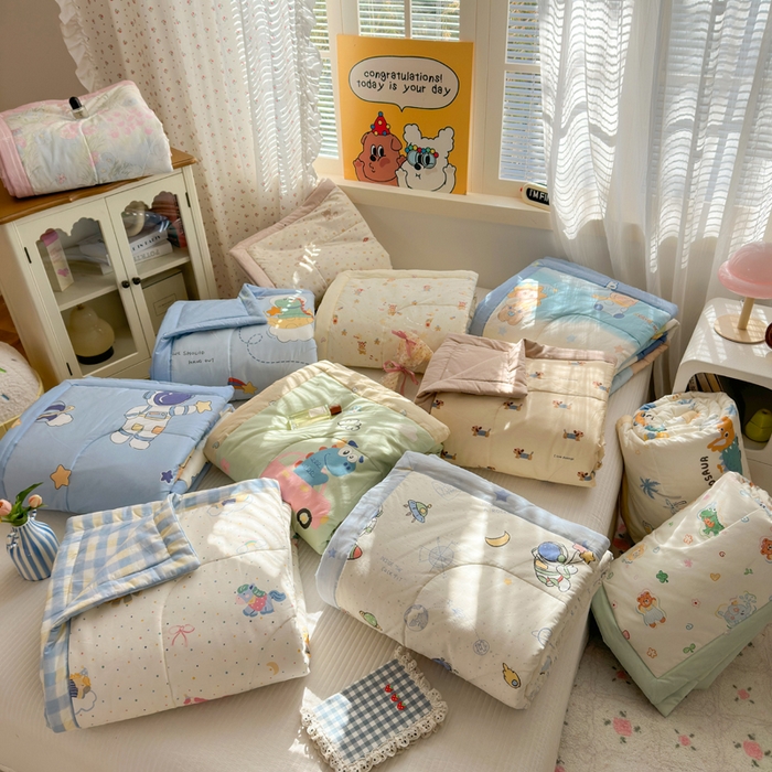 91家纺网 家纺一手货源 找家纺 （总）暖阳【同款地板价】【A类送质检】2026新款印花全棉棉花夏被纯棉空调被