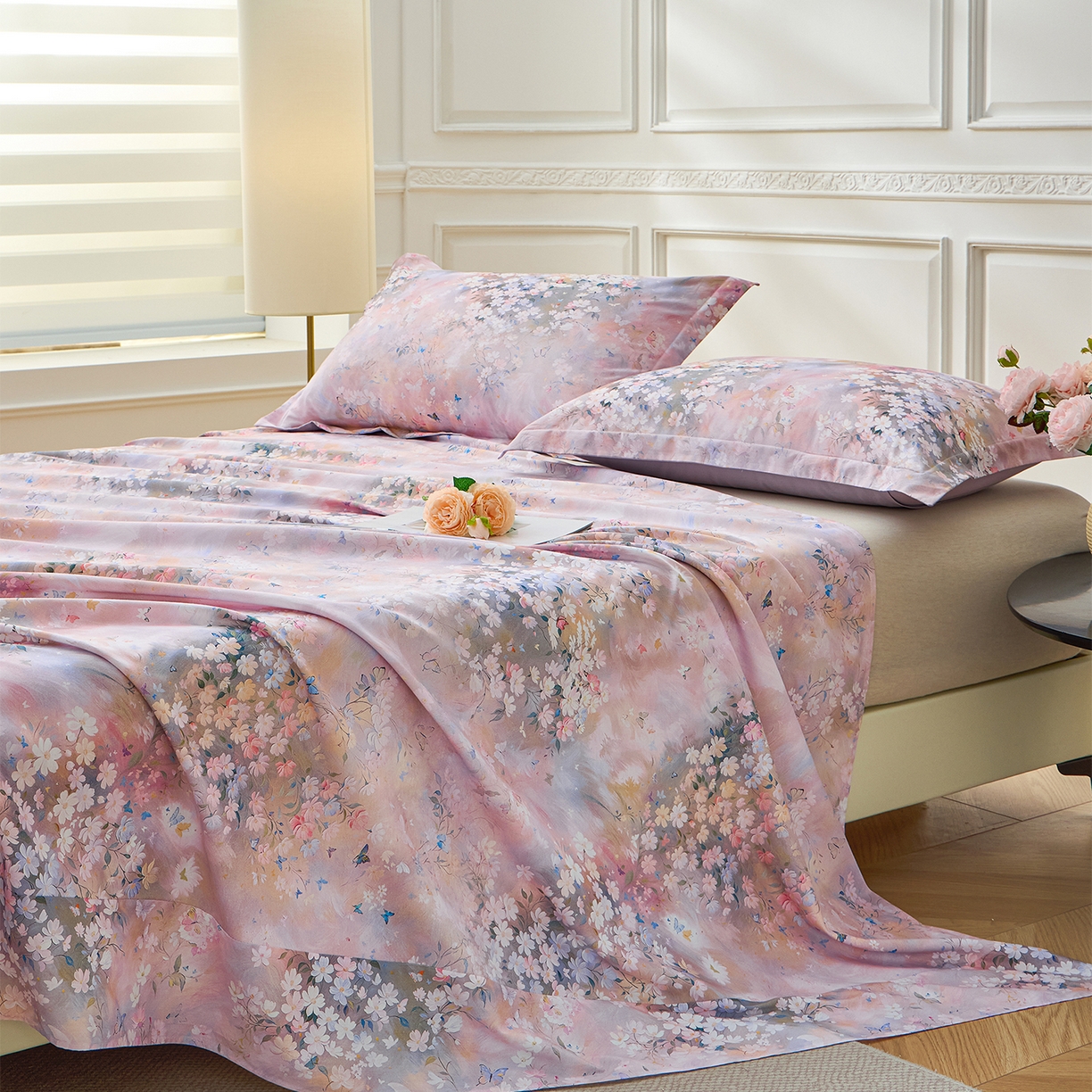 91家纺网 家纺一手货源 找家纺 元元家居（元元被业） 2026新款全棉13372套件及单品【印花款】-单床单 时光