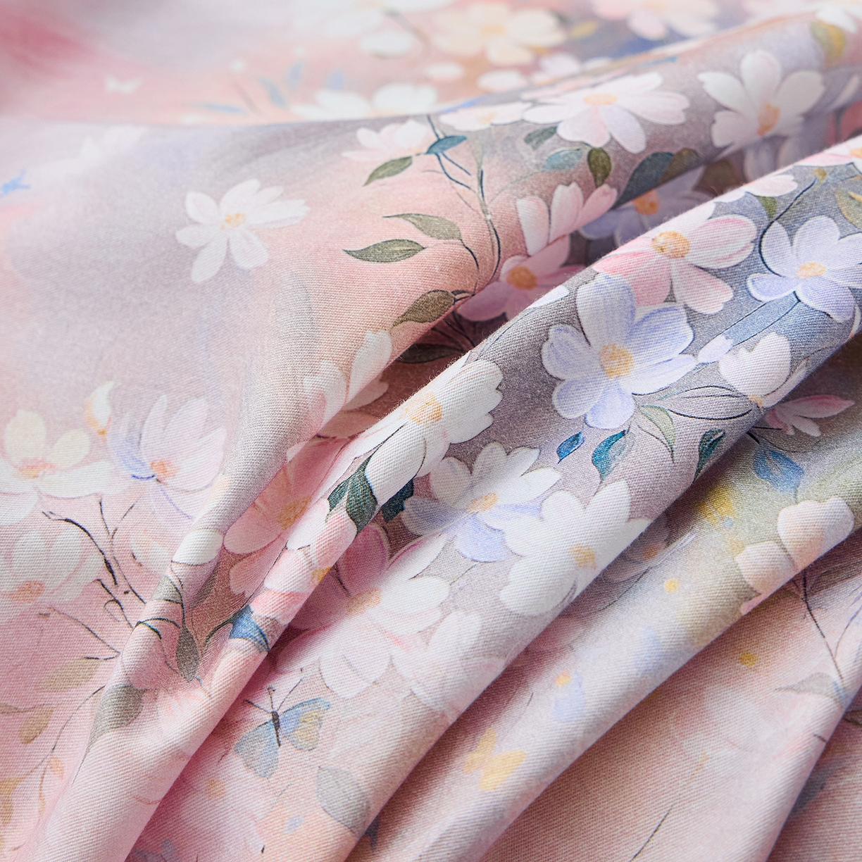 91家纺网 家纺一手货源 找家纺 元元家居（元元被业） 2026新款全棉13372套件及单品【印花款】-单床单 时光