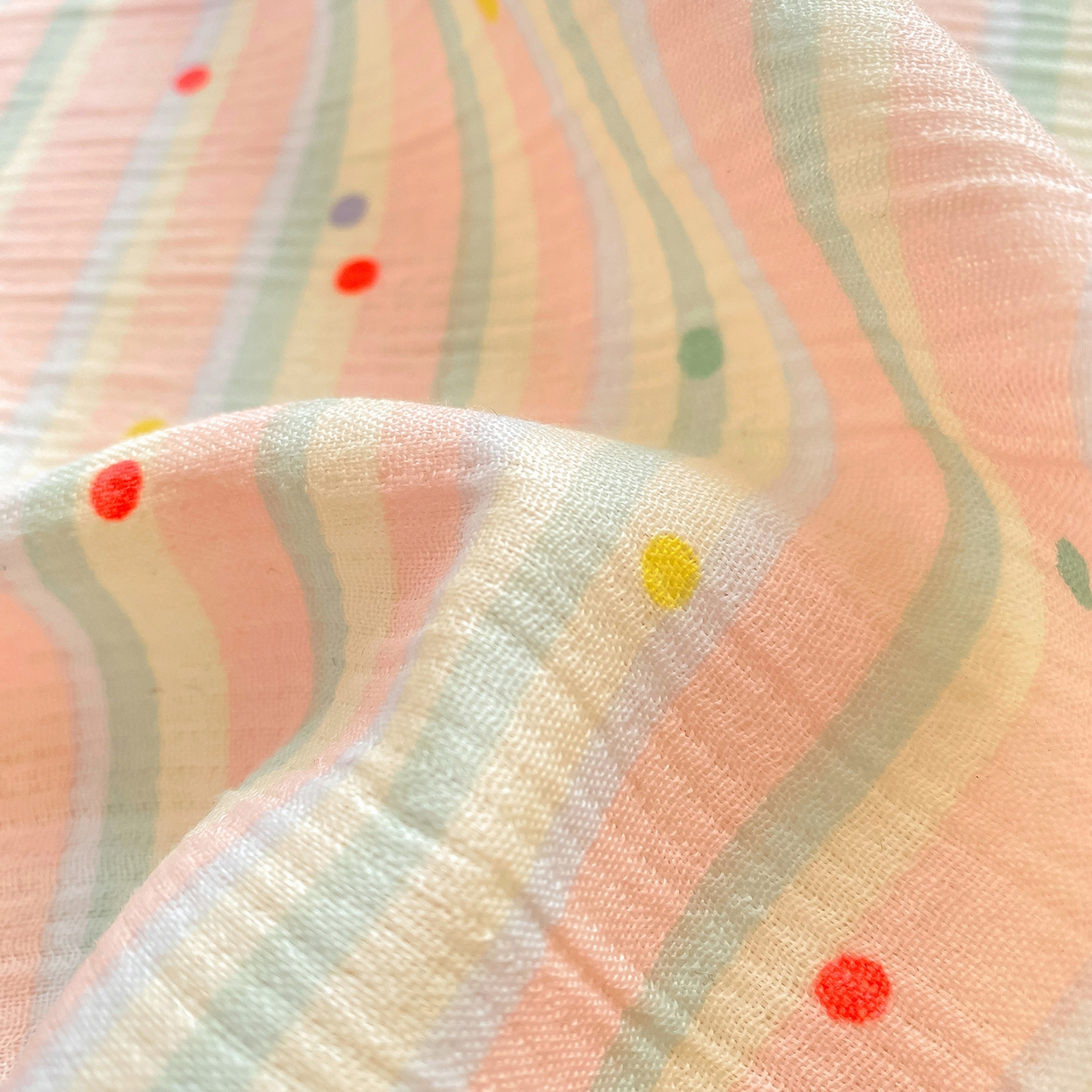 91家纺网 家纺一手货源 找家纺 眠势力 2026新款皱皱三层纱床笠三件套云朵床罩单件床垫保护套四季款 彩色天空【三层皱皱纱床笠】