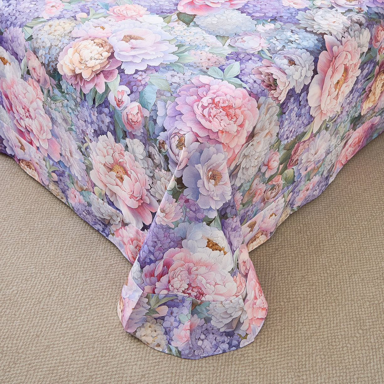 91家纺网 家纺一手货源 找家纺 元元家居（元元被业） 2026新款全棉13372套件及单品【印花款】-单床单 思思