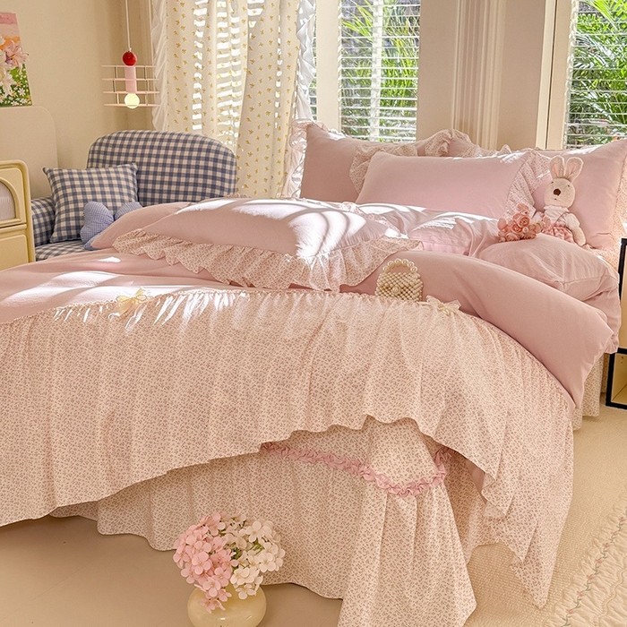 91家纺网 家纺一手货源 找家纺 （总）漫布云家纺 2026新款春夏超柔云朵棉床盖款四件套-艾洛花园系列