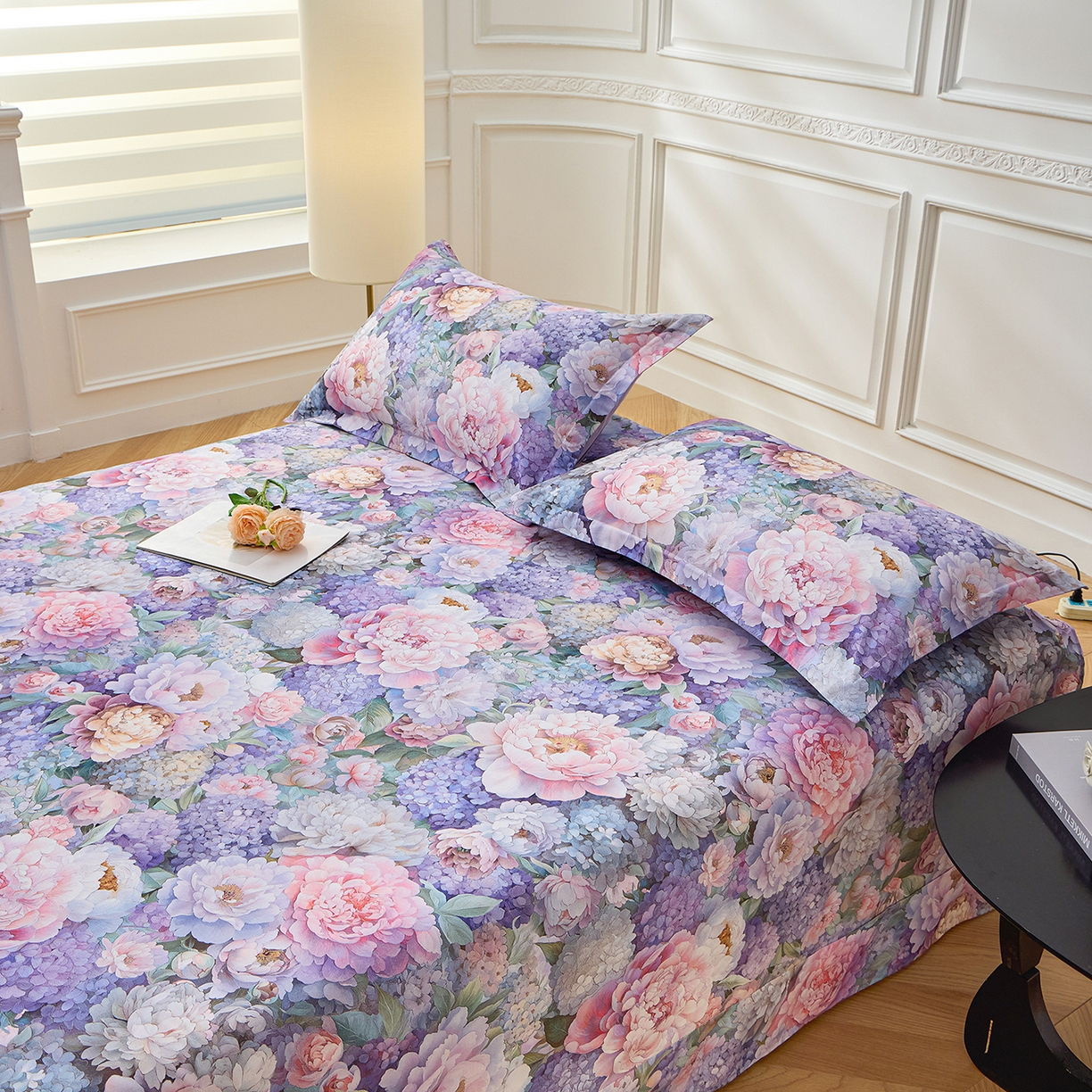 91家纺网 家纺一手货源 找家纺 元元家居（元元被业） 2026新款全棉13372套件及单品【印花款】-单床单 思思