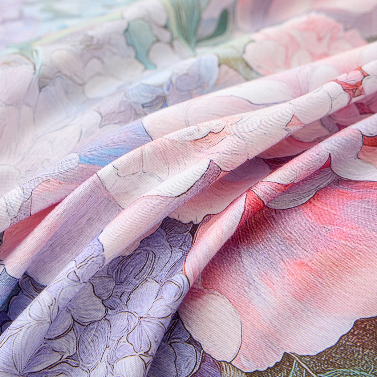 91家纺网 家纺一手货源 找家纺 元元家居（元元被业） 2026新款全棉13372套件及单品【印花款】-单床单 思思