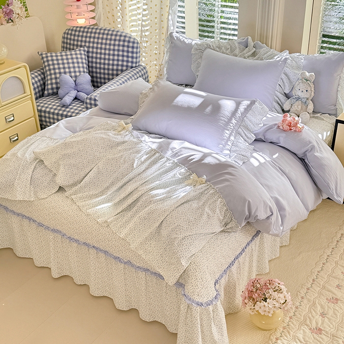 91家纺网 家纺一手货源 找家纺 （总）漫布云家纺 2026新款春夏超柔云朵棉床盖款四件套-艾洛花园系列