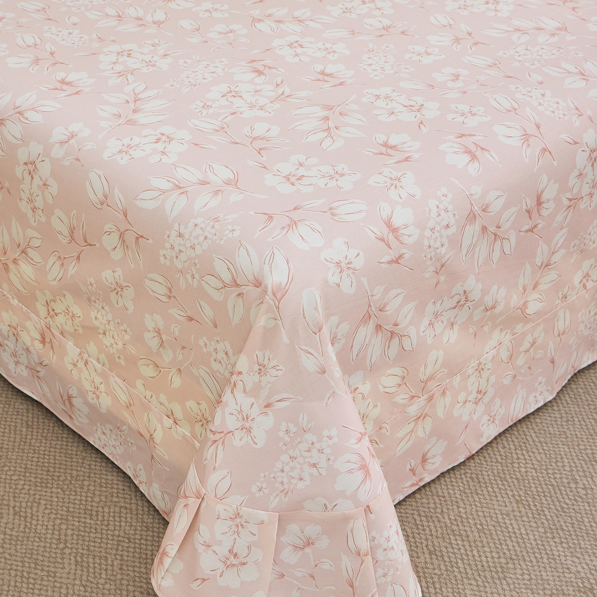 91家纺网 家纺一手货源 找家纺 元元家居（元元被业） 2026新款全棉13372套件及单品【印花款】-单床单 婉约