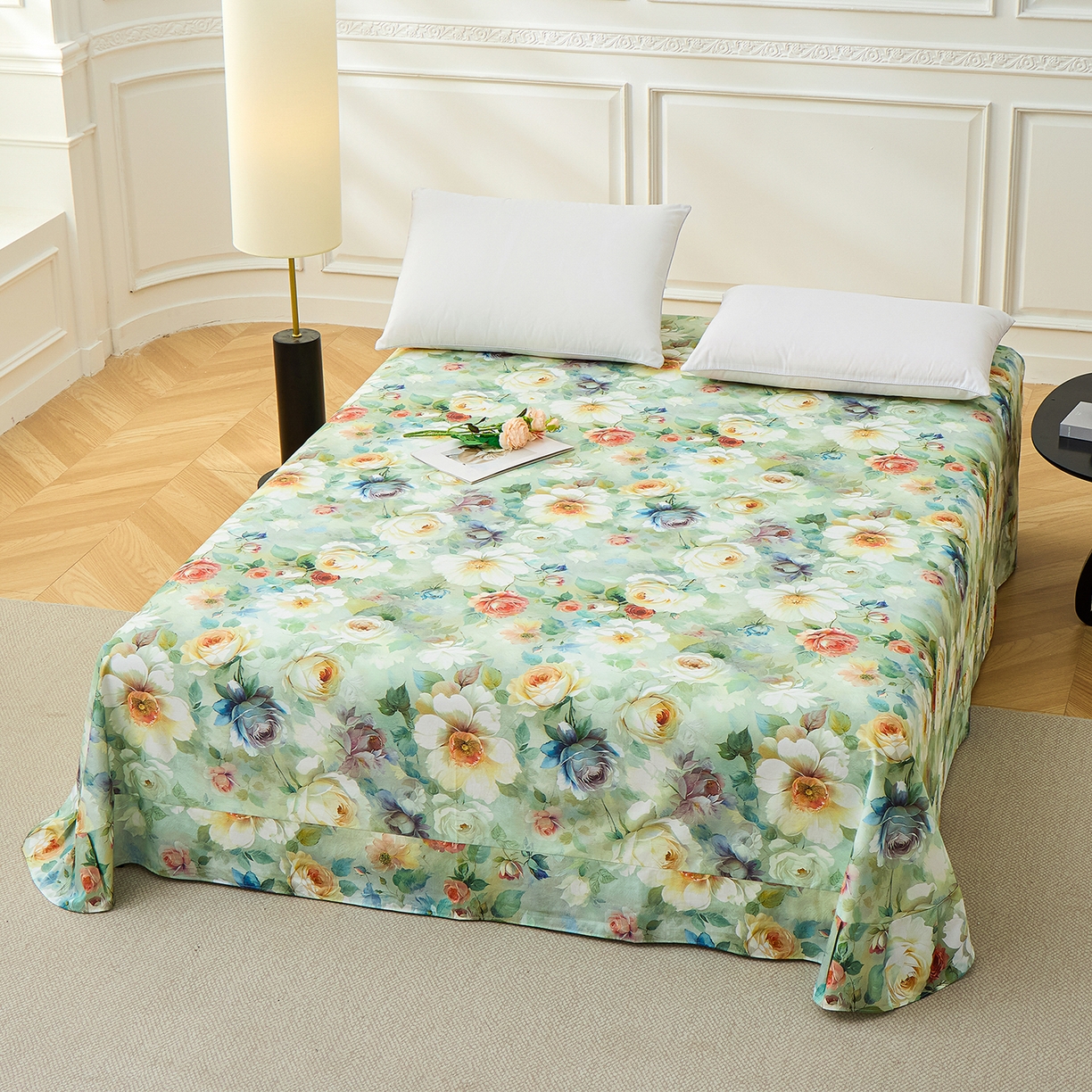 91家纺网 家纺一手货源 找家纺 元元家居（元元被业） 2026新款全棉13372套件及单品【印花款】-单床单 秀丽