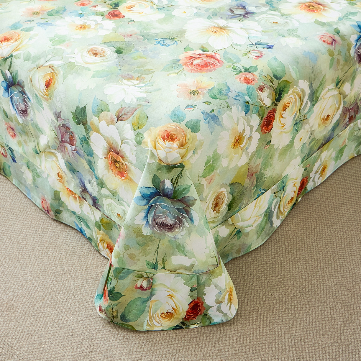 91家纺网 家纺一手货源 找家纺 元元家居（元元被业） 2026新款全棉13372套件及单品【印花款】-单床单 秀丽