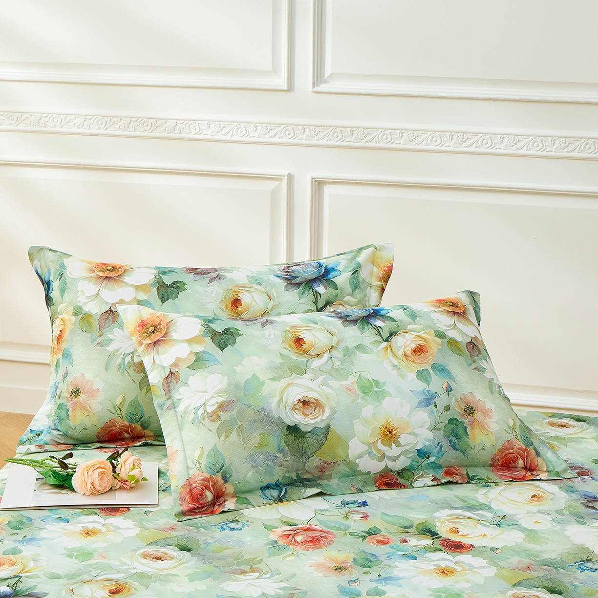 91家纺网 家纺一手货源 找家纺 元元家居（元元被业） 2026新款全棉13372套件及单品【印花款】-单床单 秀丽