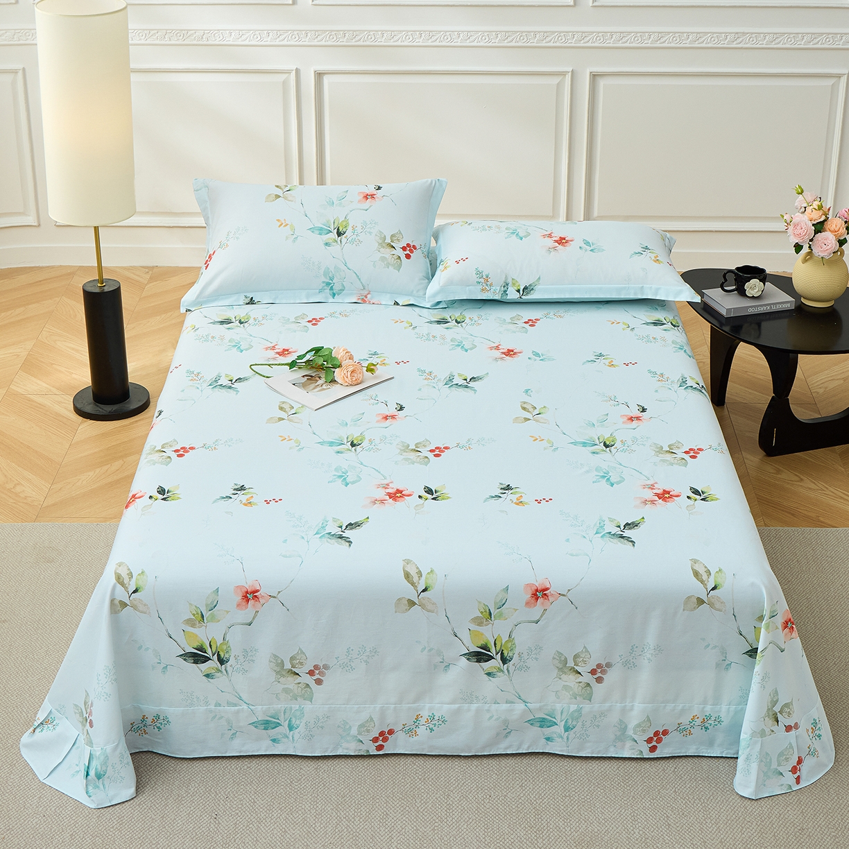 元元家居（元元被业） 2026新款全棉13372套件及单品【印花款】-单床单 有枝