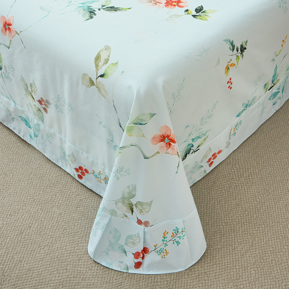 91家纺网 家纺一手货源 找家纺 元元家居（元元被业） 2026新款全棉13372套件及单品【印花款】-单床单 有枝