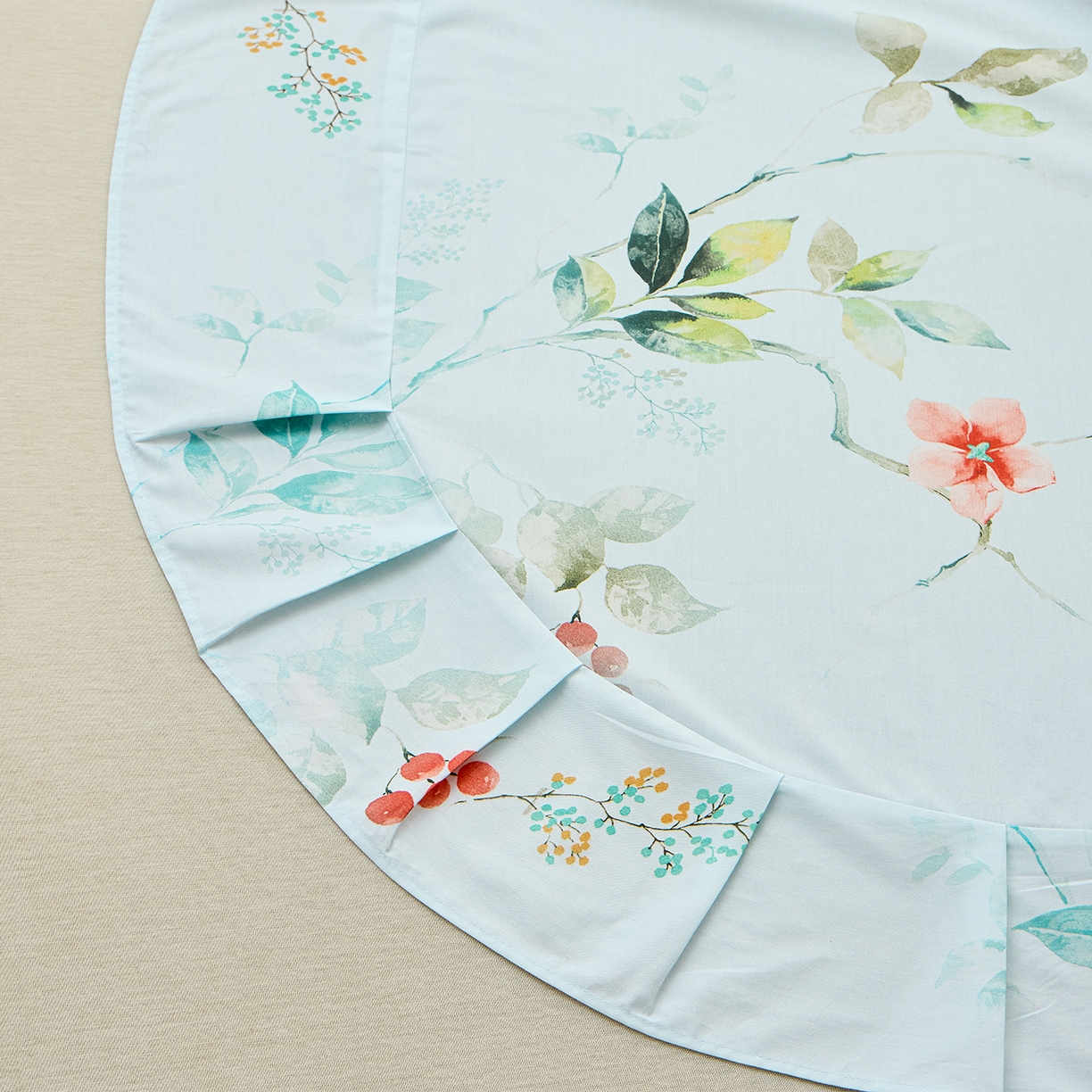 91家纺网 家纺一手货源 找家纺 元元家居（元元被业） 2026新款全棉13372套件及单品【印花款】-单床单 有枝