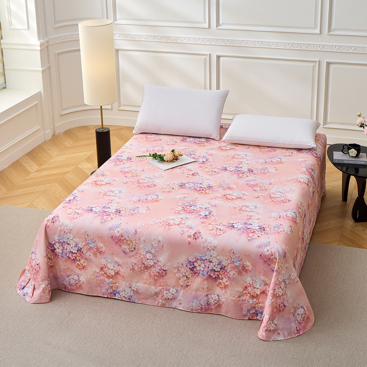 91家纺网 家纺一手货源 找家纺 元元家居（元元被业） 2026新款全棉13372套件及单品【印花款】-单床单 月棠