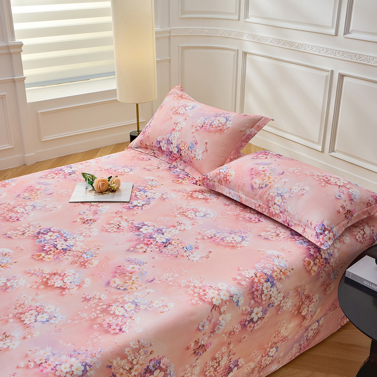 91家纺网 家纺一手货源 找家纺 元元家居（元元被业） 2026新款全棉13372套件及单品【印花款】-单床单 月棠