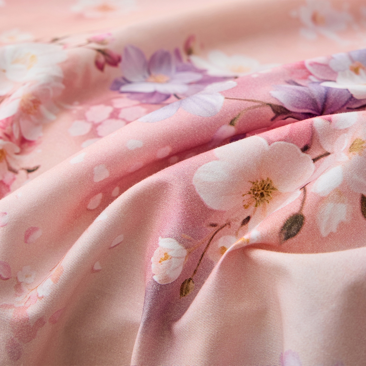 91家纺网 家纺一手货源 找家纺 元元家居（元元被业） 2026新款全棉13372套件及单品【印花款】-单床单 月棠