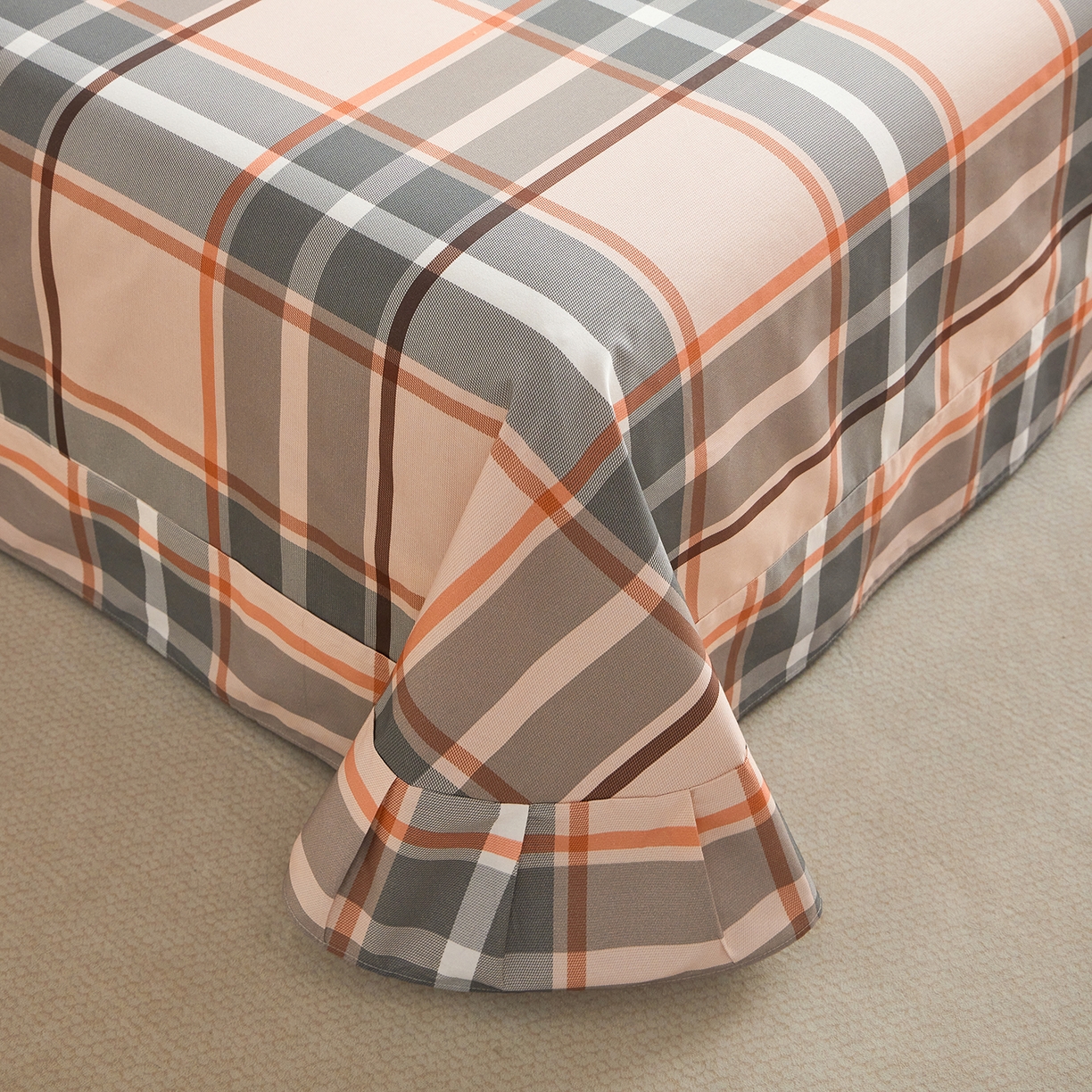 91家纺网 家纺一手货源 找家纺 元元家居（元元被业） 2026新款全棉13372套件及单品【印花款】-单床单 自在