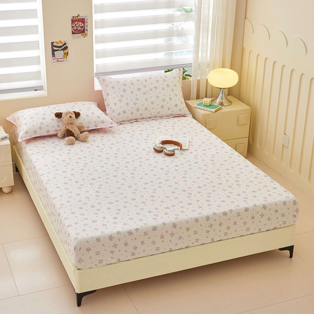 91家纺网 家纺一手货源 找家纺 （总）元元家居（元元被业） 2026新款全棉13372套件及单品【印花款】-单床笠