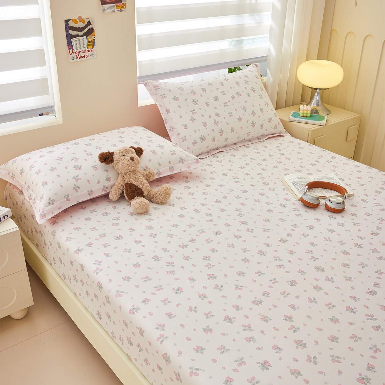 91家纺网 家纺一手货源 找家纺 （总）元元家居（元元被业） 2026新款全棉13372套件及单品【印花款】-单床笠