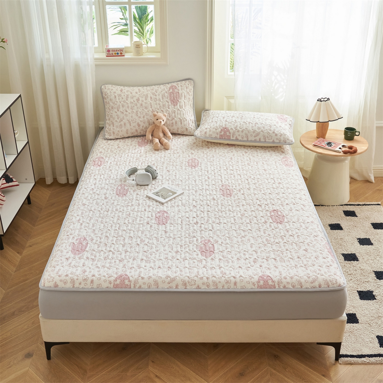 91家纺网 家纺一手货源 找家纺 （总）恒爱家纺 2026新款A类凉感丝夏被床笠系列三件套四件套