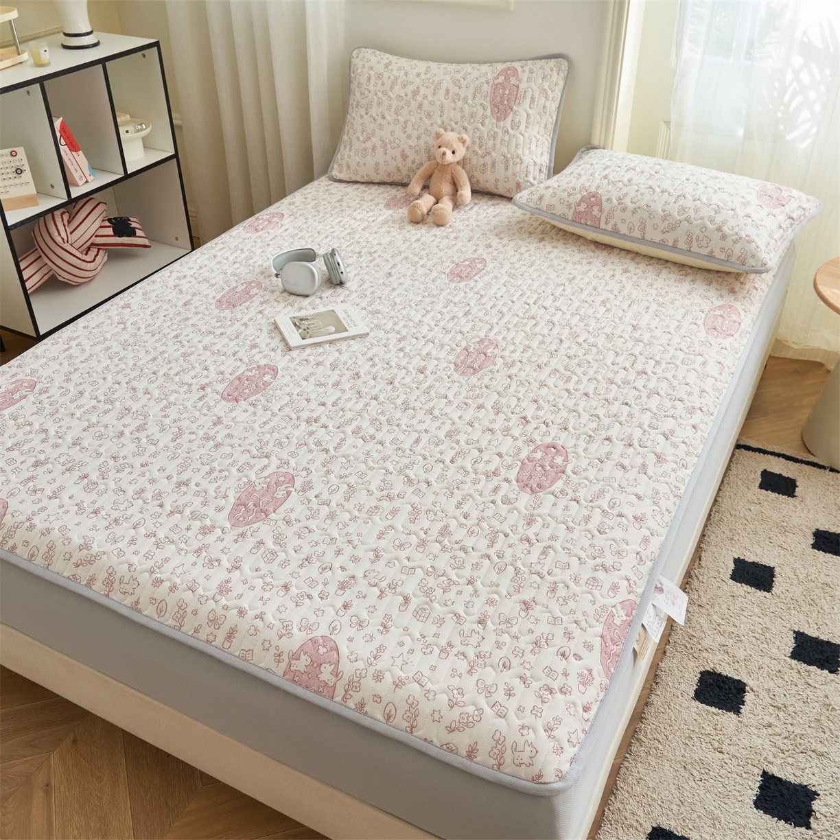 91家纺网 家纺一手货源 找家纺 （总）恒爱家纺 2026新款A类凉感丝夏被床笠系列三件套四件套