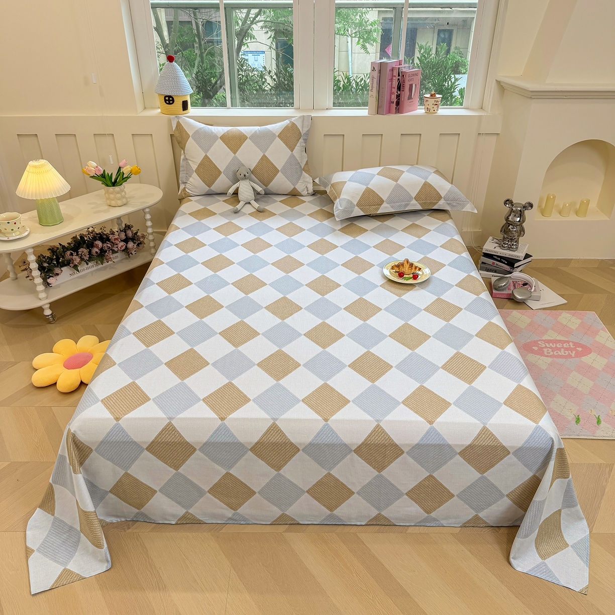 91家纺网 家纺一手货源 找家纺 （总）壹贝家纺 2026新款全棉喷气印花床单系列