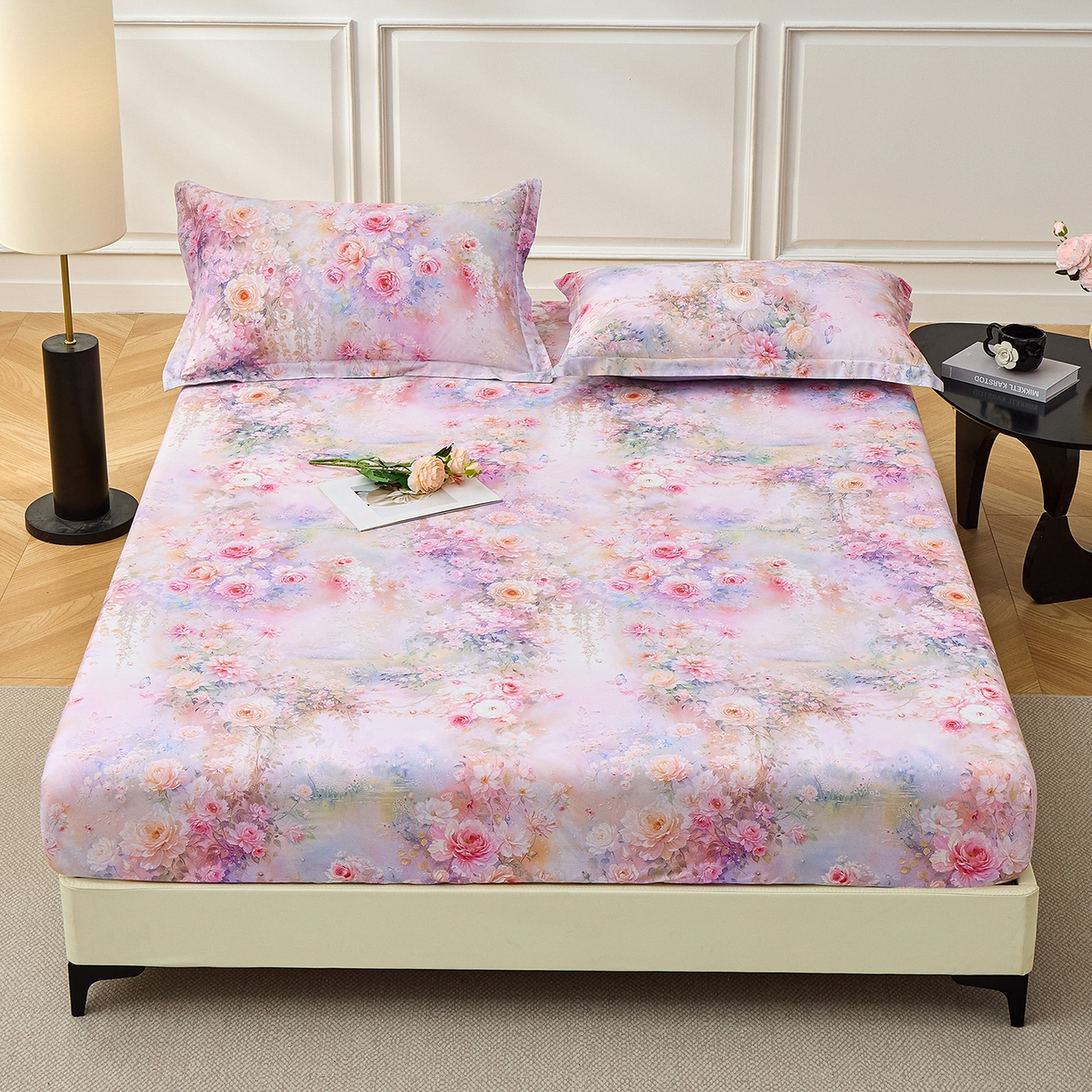 91家纺网 家纺一手货源 找家纺 （总）元元家居（元元被业） 2026新款全棉13372套件及单品【印花款】-单床笠