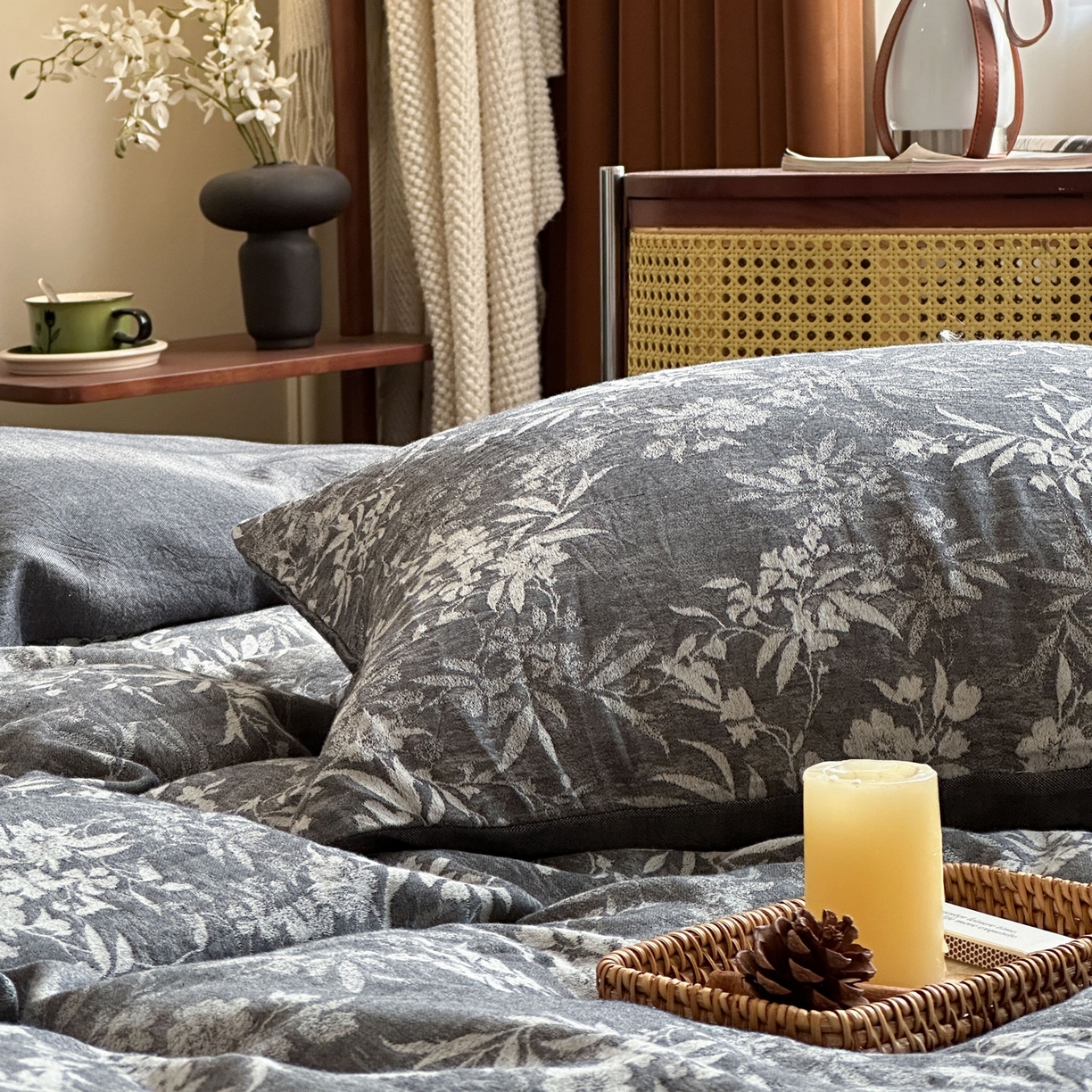 91家纺网 家纺一手货源 找家纺 （总）米菲 2026新款全棉色织提花四件套