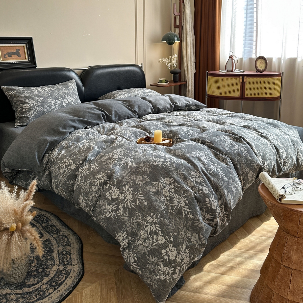 91家纺网 家纺一手货源 找家纺 米菲 2026新款全棉色织提花四件套 花絮