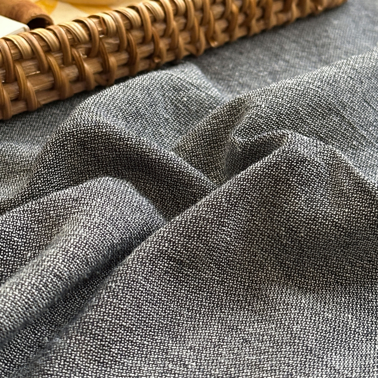 91家纺网 家纺一手货源 找家纺 米菲 2026新款全棉色织提花四件套 蜜语-牛仔蓝