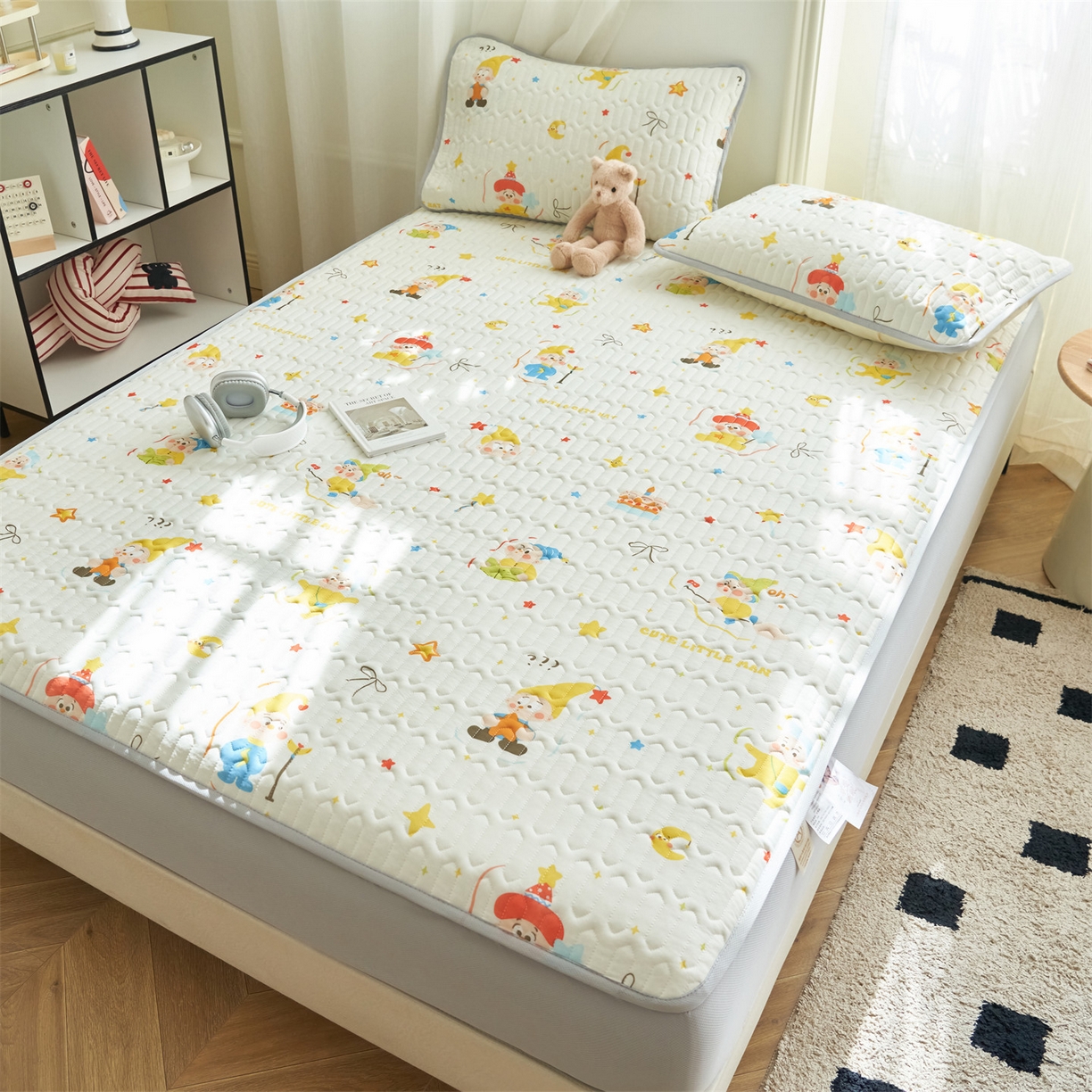 91家纺网 家纺一手货源 找家纺 恒爱家纺 2026新款A类凉感丝夏被床笠系列三件套四件套 波特米