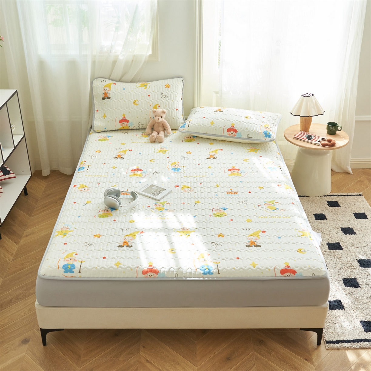 91家纺网 家纺一手货源 找家纺 恒爱家纺 2026新款A类凉感丝夏被床笠系列三件套四件套 波特米