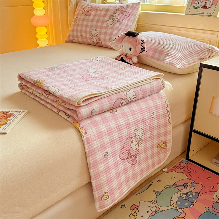 91家纺网 家纺一手货源 找家纺 （总）妮可 2026新款Sanrio三丽鸥正版授权A类全棉夹棉多功能床垫-床盖