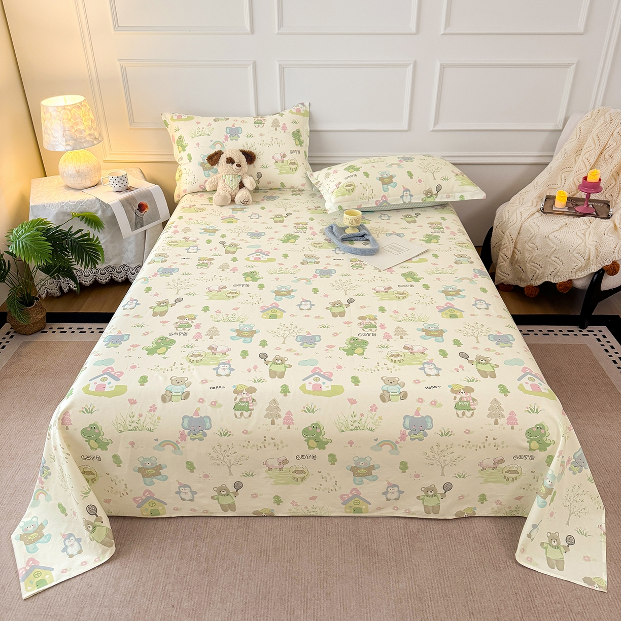 91家纺网 家纺一手货源 找家纺 （总）壹贝家纺 2026新款全棉喷气印花床单系列