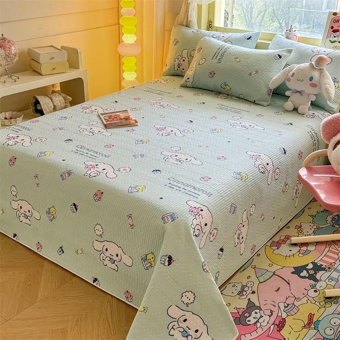 91家纺网 家纺一手货源 找家纺 妮可 2026新款Sanrio三丽鸥正版授权A类全棉夹棉多功能床垫-床盖 冰激凌玉桂狗