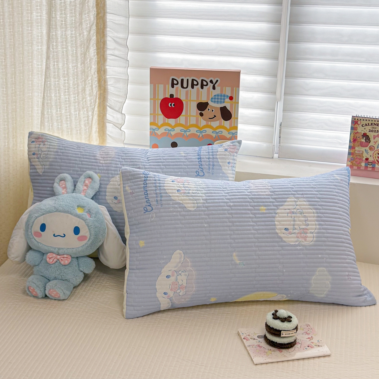 91家纺网 家纺一手货源 找家纺 妮可 2026新款Sanrio三丽鸥正版授权A类全棉夹棉多功能床垫-床盖 云朵玉桂狗