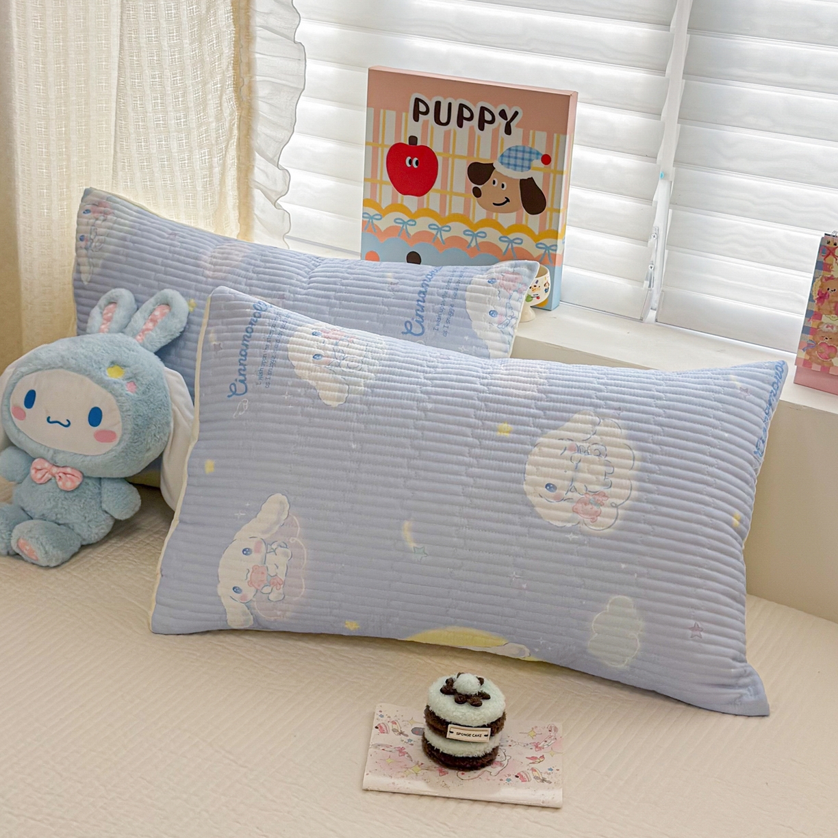 91家纺网 家纺一手货源 找家纺 妮可 2026新款Sanrio三丽鸥正版授权A类全棉夹棉多功能床垫-床盖 云朵玉桂狗