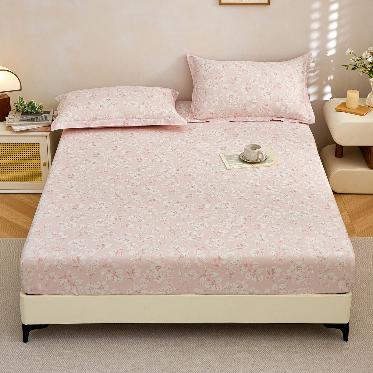 91家纺网 家纺一手货源 找家纺 （总）元元家居（元元被业） 2026新款全棉13372套件及单品【印花款】-单床笠