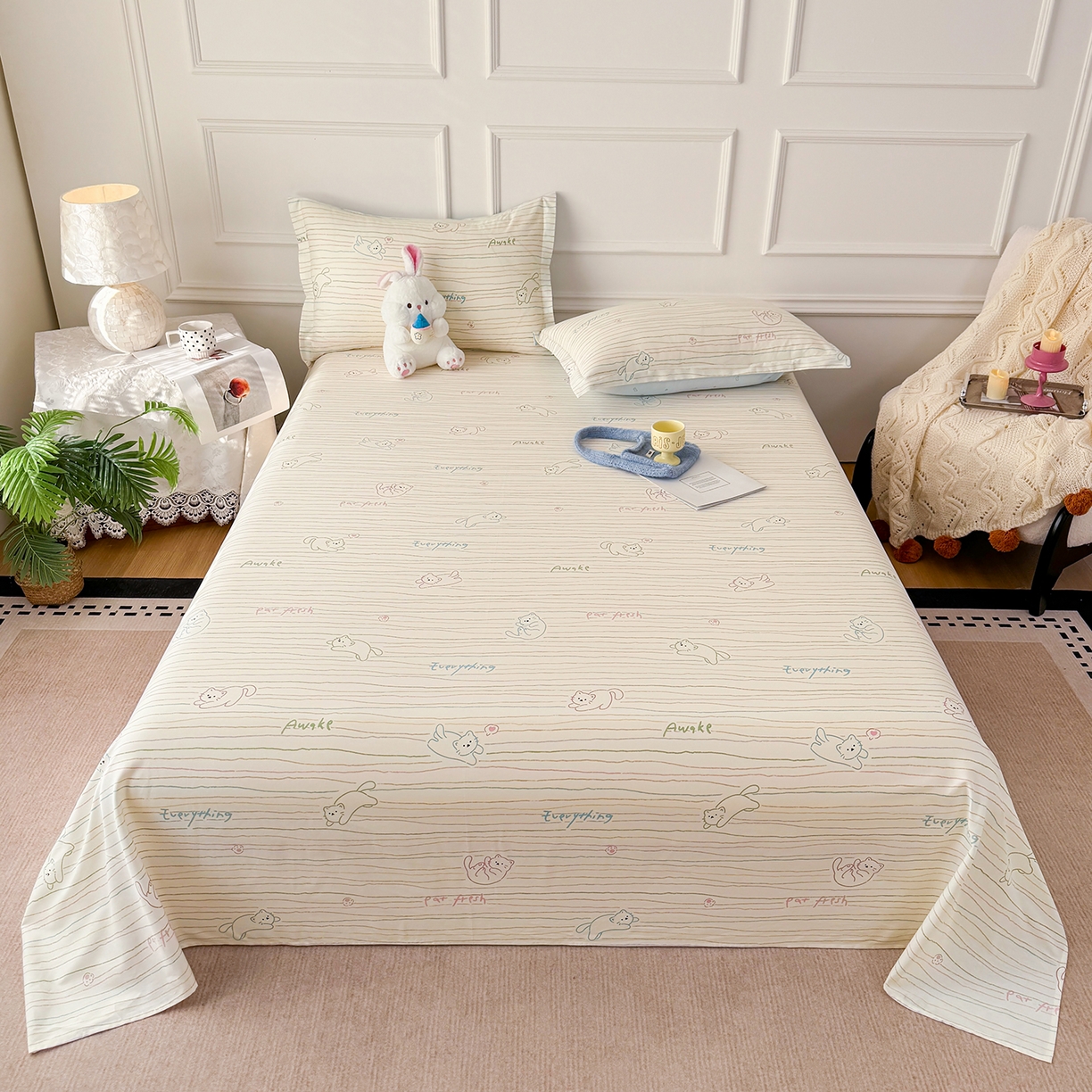 91家纺网 家纺一手货源 找家纺 （总）壹贝家纺 2026新款全棉喷气印花床单系列