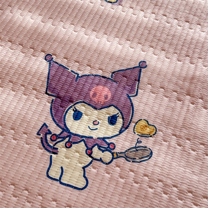 91家纺网 家纺一手货源 找家纺 妮可 2026新款Sanrio三丽鸥正版授权A类全棉夹棉多功能床垫-床盖 甜心库洛米