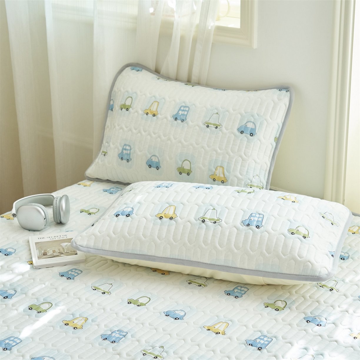 91家纺网 家纺一手货源 找家纺 恒爱家纺 2026新款A类凉感丝夏被床笠系列三件套四件套 汽车世界