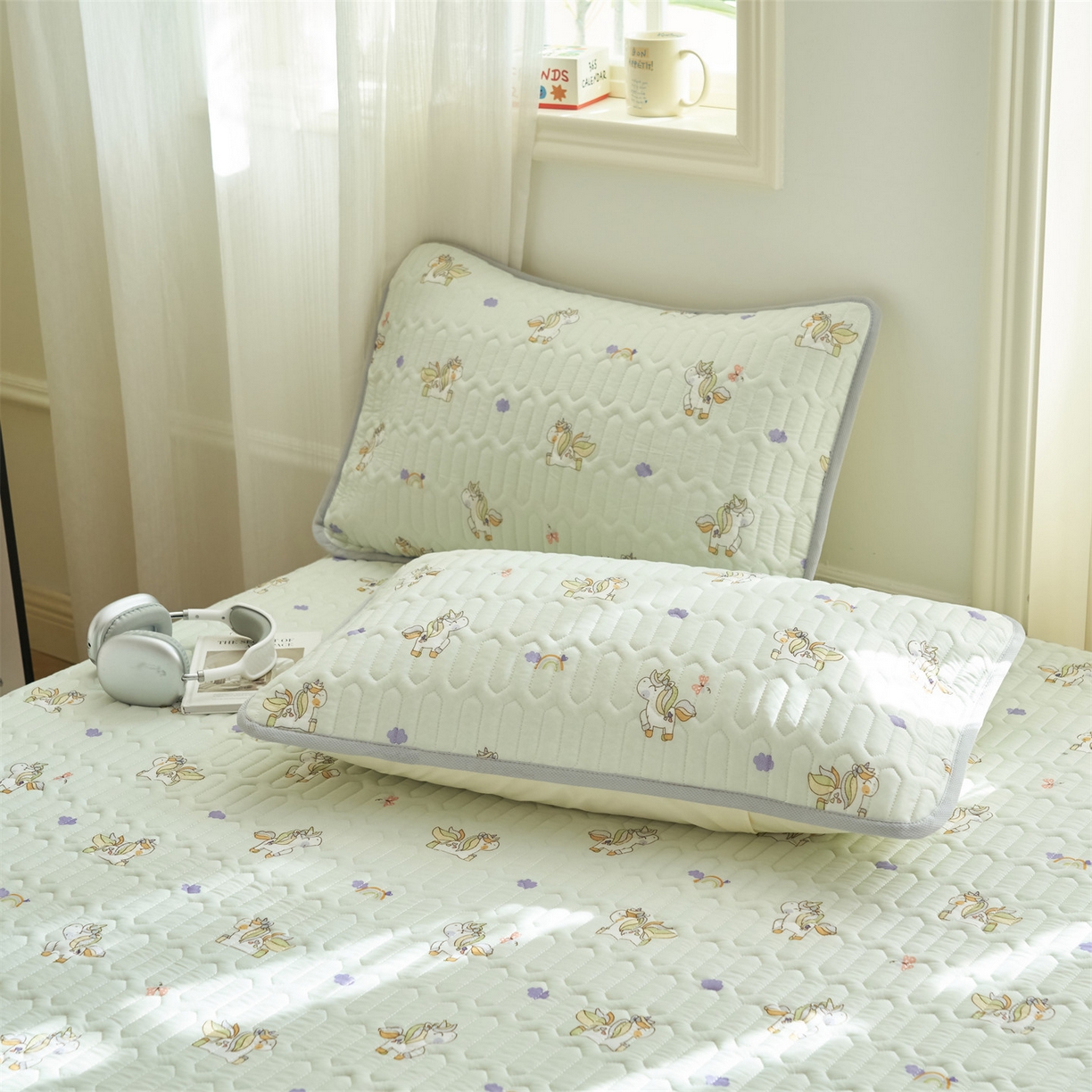 91家纺网 家纺一手货源 找家纺 恒爱家纺 2026新款A类凉感丝夏被床笠系列三件套四件套 小马宝莉