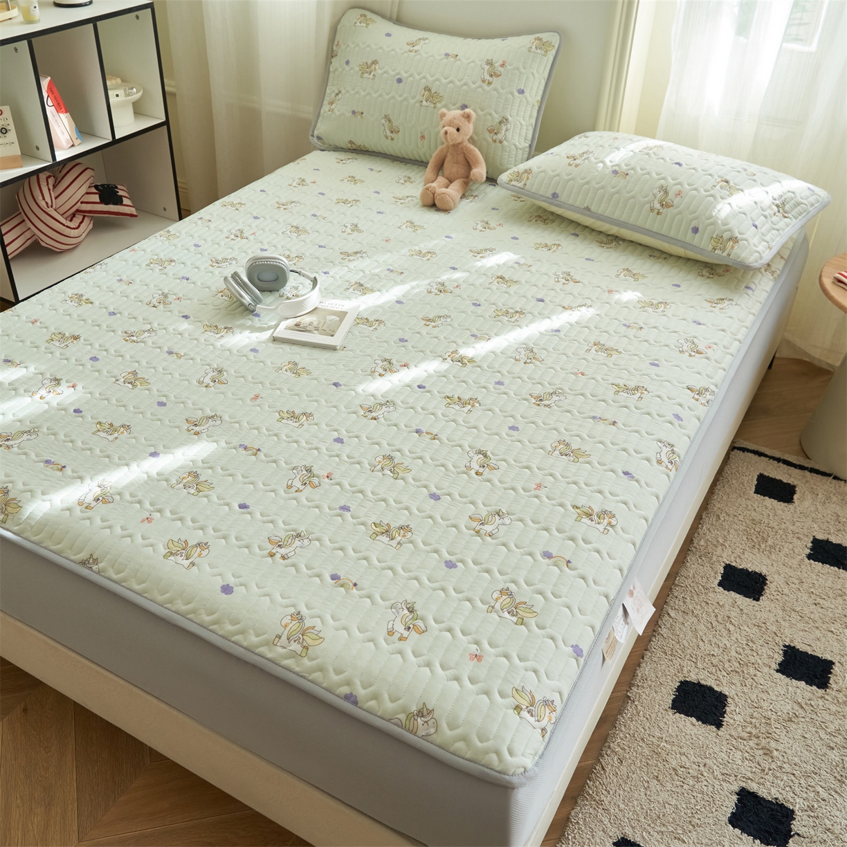 91家纺网 家纺一手货源 找家纺 恒爱家纺 2026新款A类凉感丝夏被床笠系列三件套四件套 小马宝莉