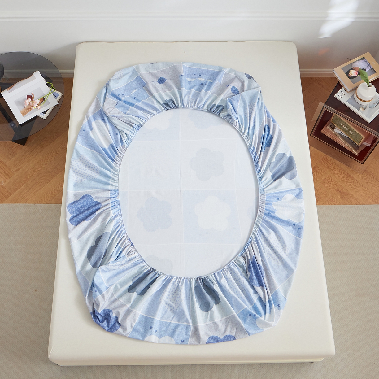 91家纺网 家纺一手货源 找家纺 元元家居（元元被业） 2026新款全棉13372套件及单品【印花款】-单床笠 非凡