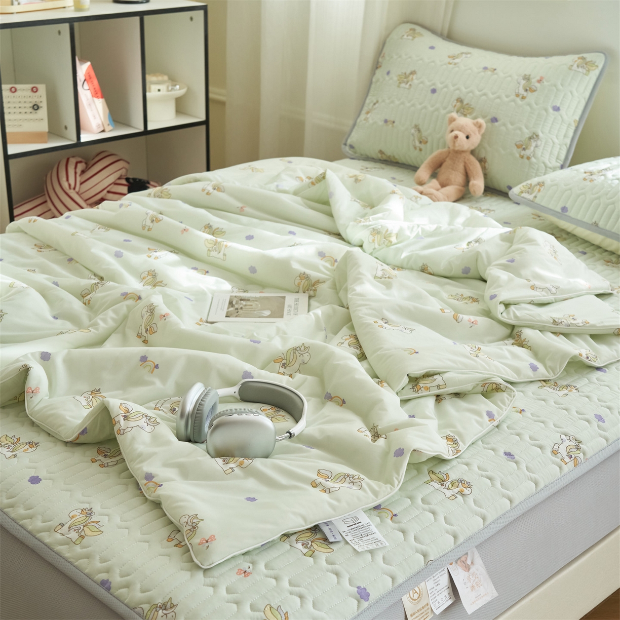 91家纺网 家纺一手货源 找家纺 恒爱家纺 2026新款A类凉感丝夏被床笠系列三件套四件套 小马宝莉