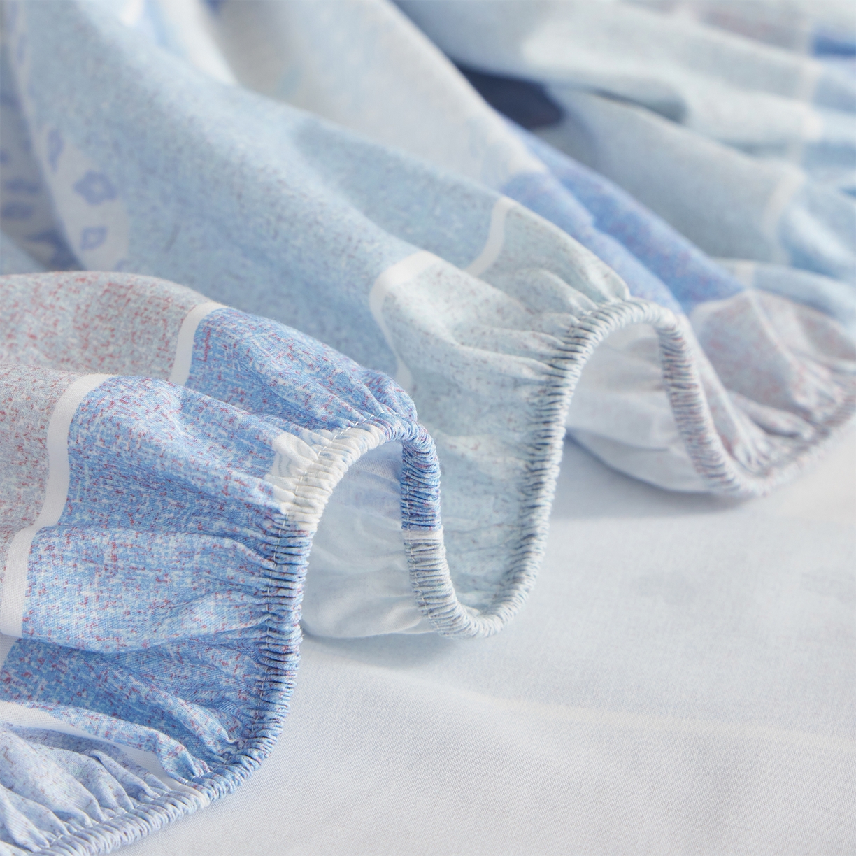 91家纺网 家纺一手货源 找家纺 元元家居（元元被业） 2026新款全棉13372套件及单品【印花款】-单床笠 非凡