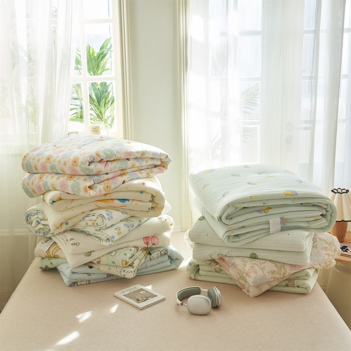 91家纺网 家纺一手货源 找家纺 恒爱家纺 2026新款A类凉感丝夏被床笠系列三件套四件套 组合（仅参考）