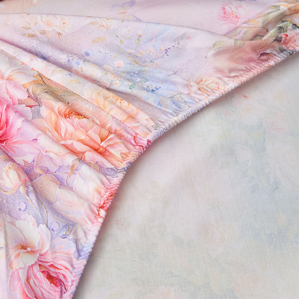 91家纺网 家纺一手货源 找家纺 元元家居（元元被业） 2026新款全棉13372套件及单品【印花款】-单床笠 红颜